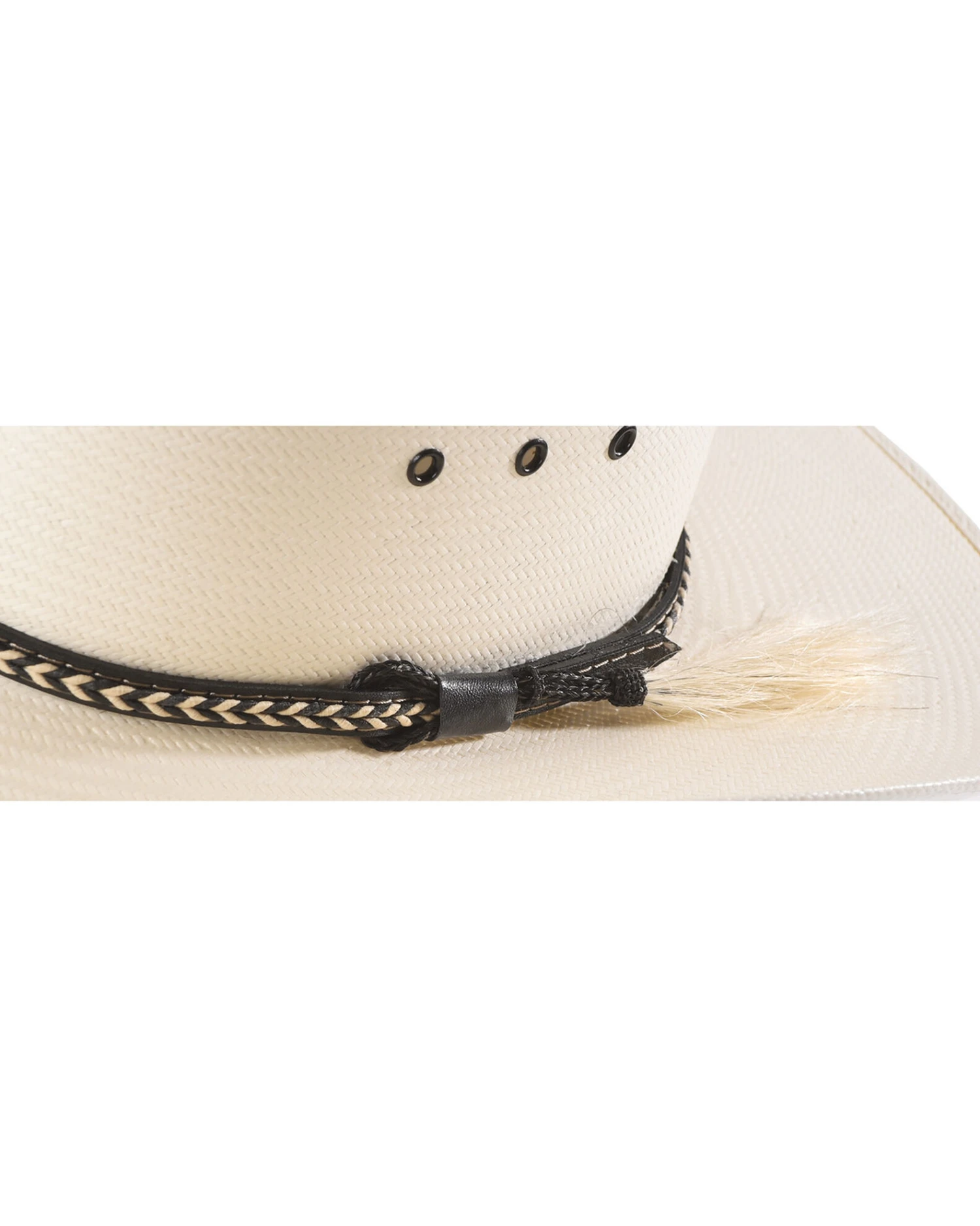 Cody James Men's Natural Straw Horsehair Band Cowboy Hat - Image 2