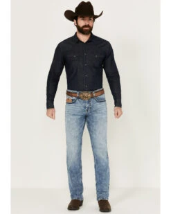 Cody James Core Men's Clover Leaf Light Wash Stretch Slim Straight JeansÂ