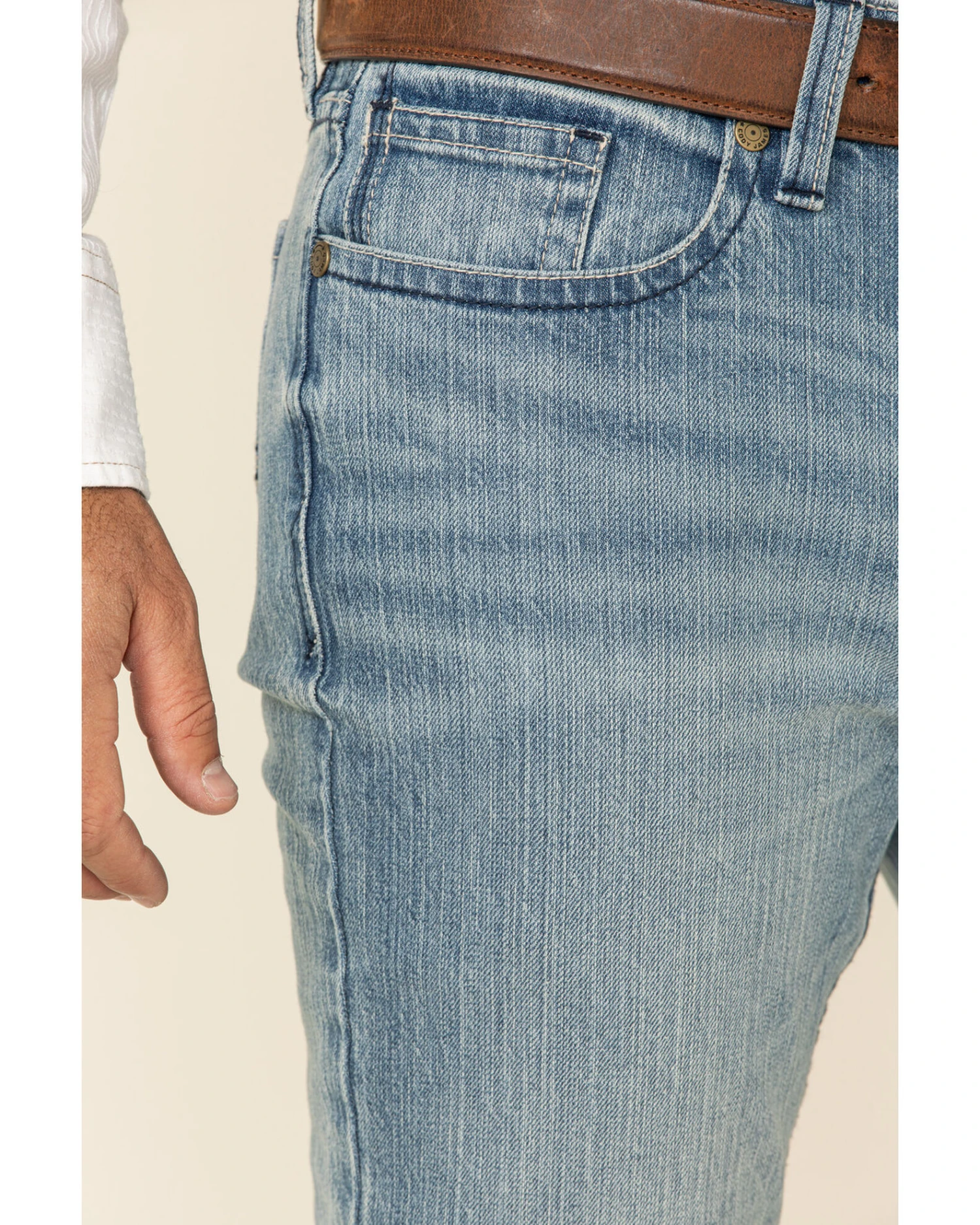 Cody James Men's Crupper Light Wash Stretch Slim Straight Jeans - Image 3