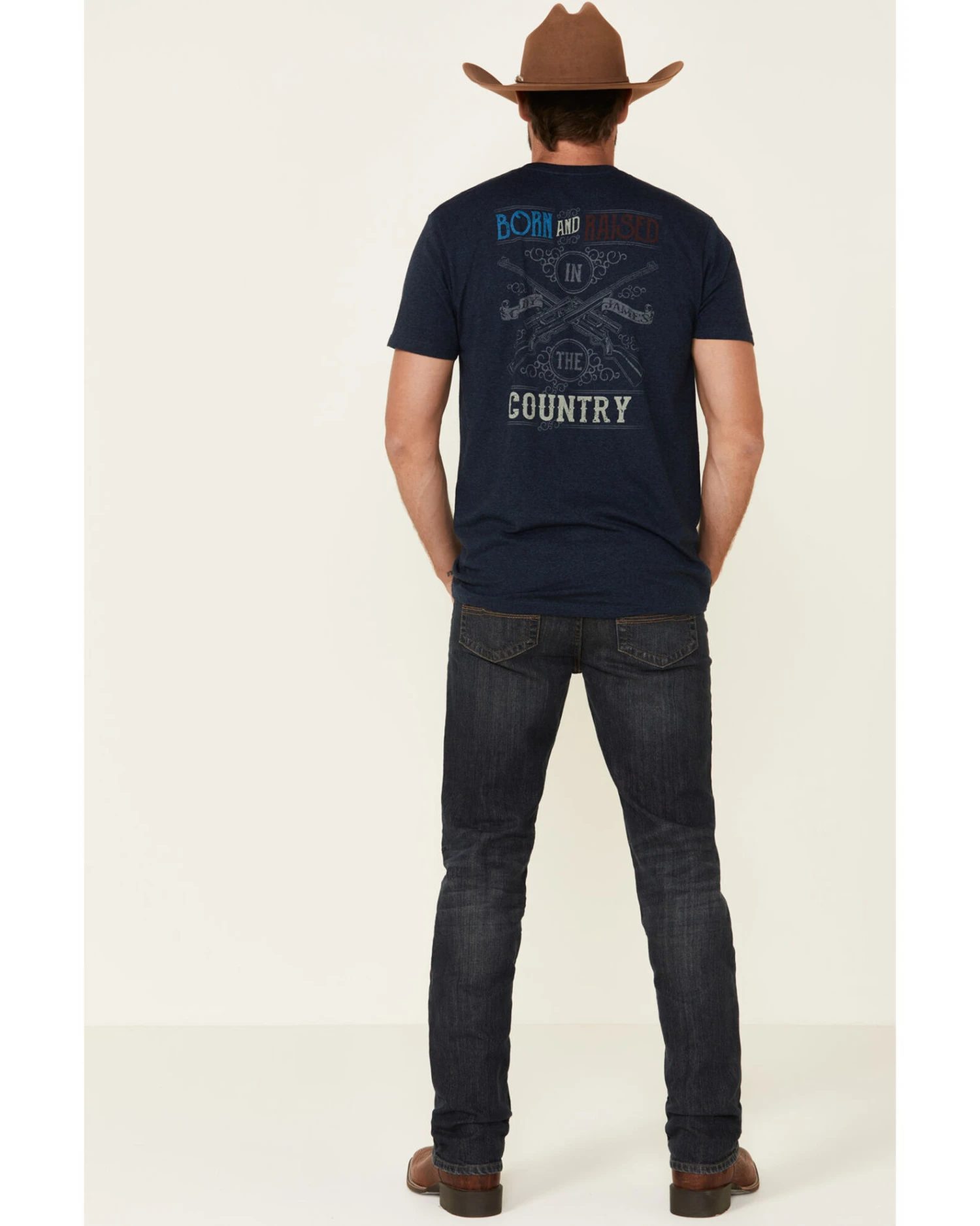 Cody James Men's Barn Sour Dark Wash Stretch Slim Straight Jeans - Image 3