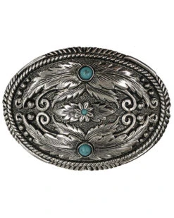 Cody James Men's Fancy Feathers Turquoise Buckle