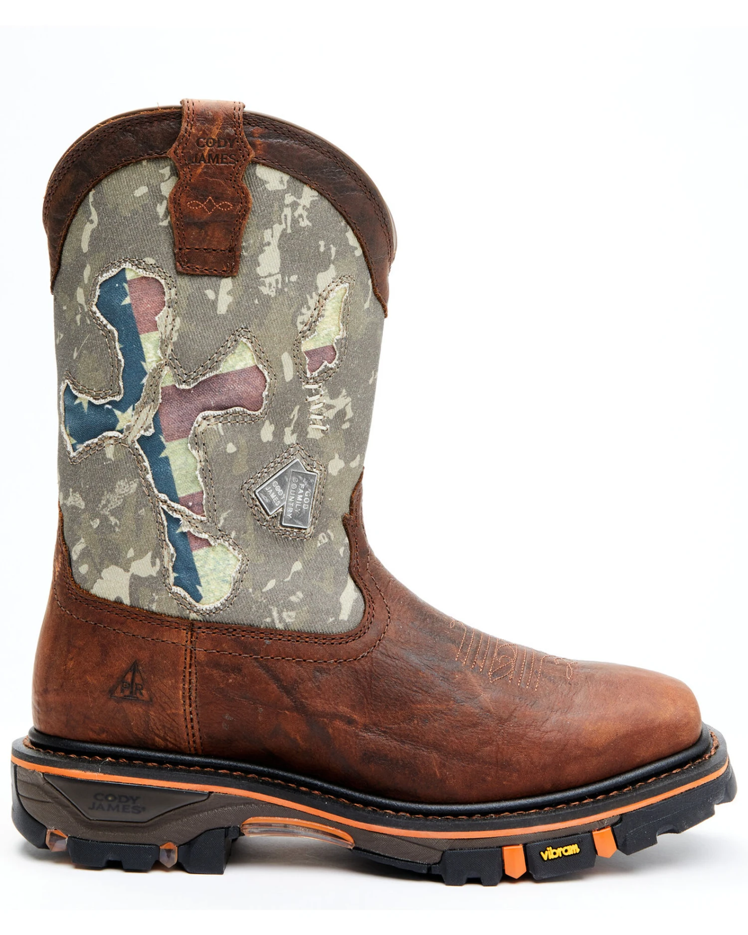 Cody James Men's Camo Decimator Western Work Boots - Soft Toe - Image 6