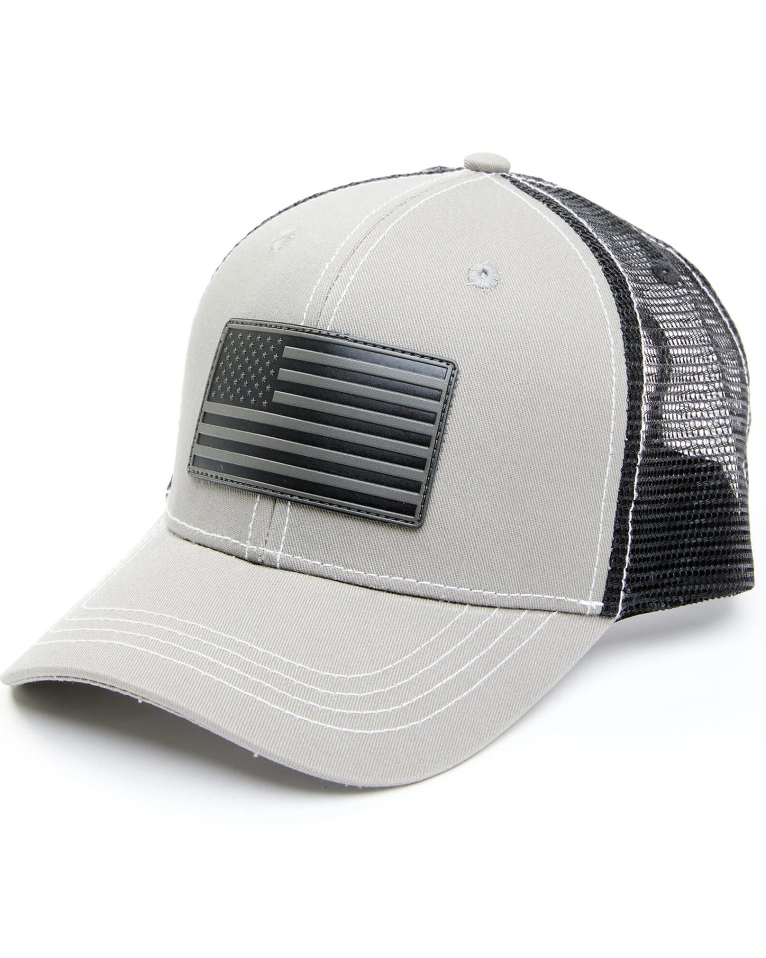 Cody James Men's Gray Flag Patch Mesh Back Ball Cap