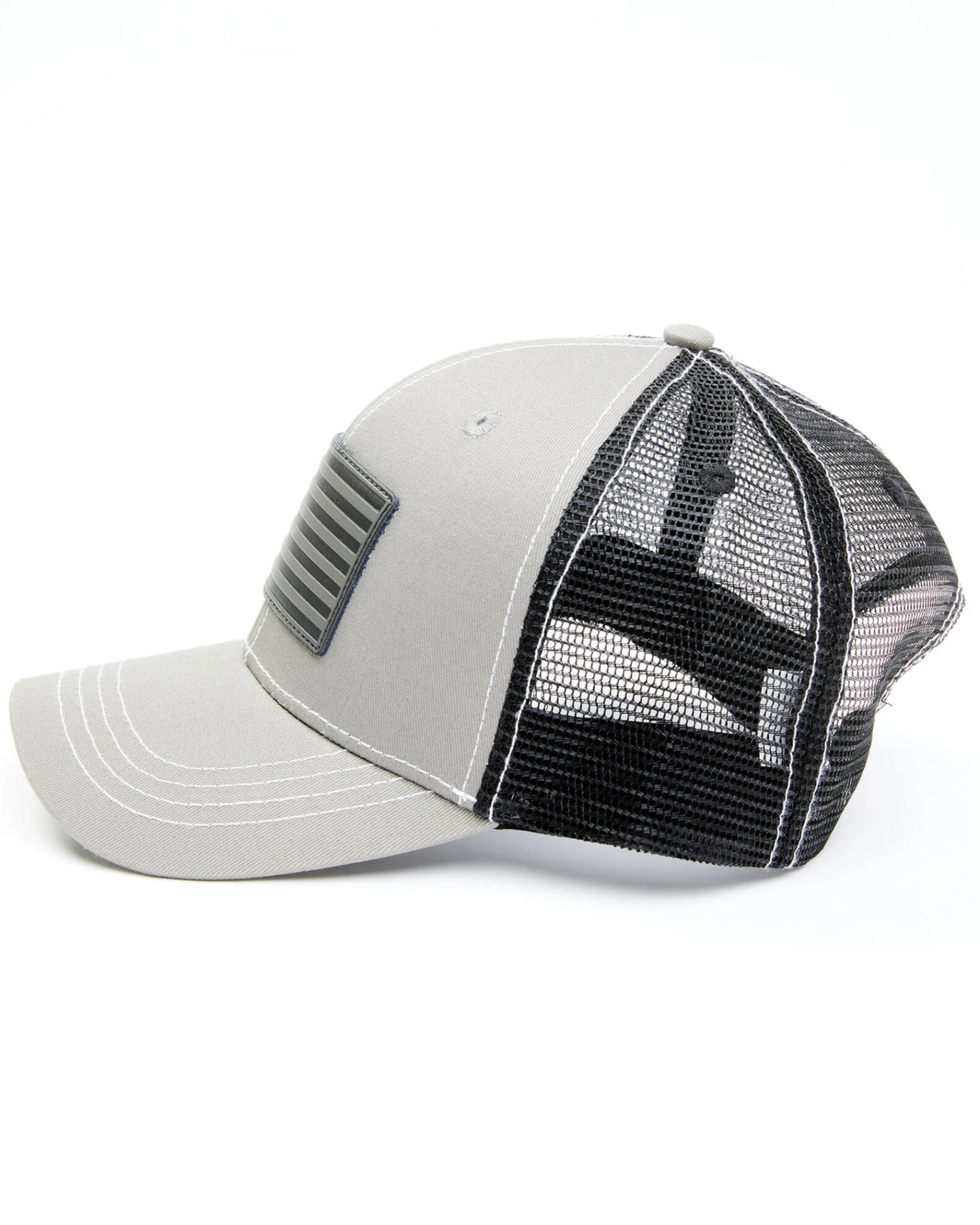 Cody James Men's Gray Flag Patch Mesh Back Ball Cap - Image 2