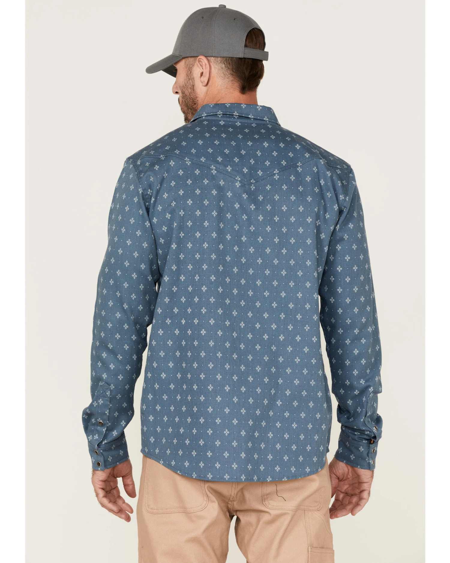 Cody James Men's FR Foulard Print Long Sleeve Pearl Snap Work Shirt - Image 4