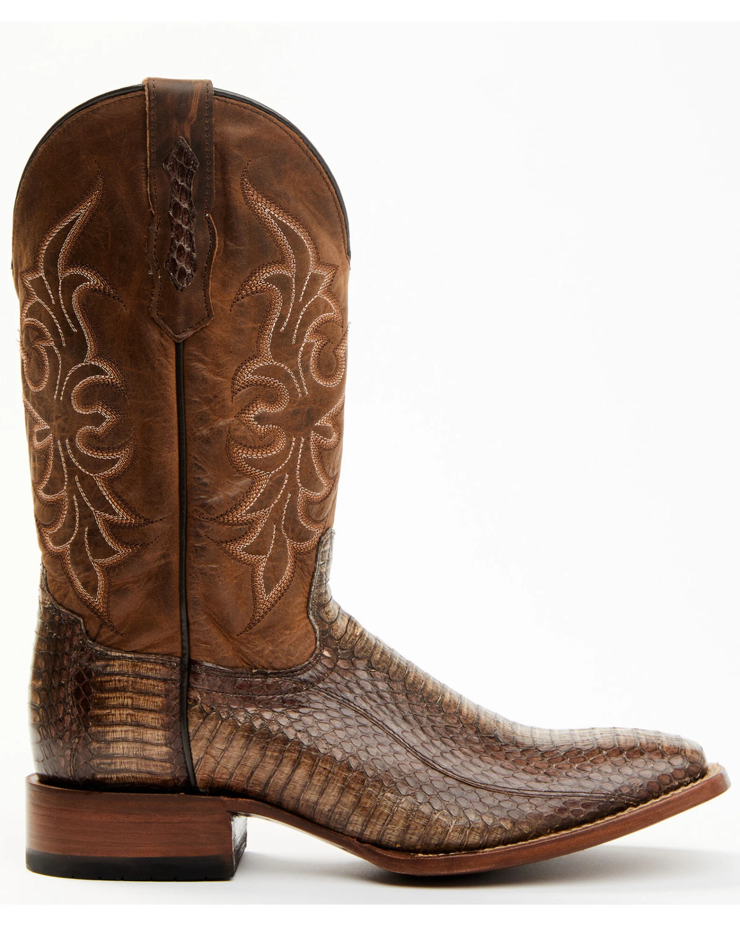 Cody James Men's Cobra Brown Exotic Western Boots - Broad Square Toe - Image 4