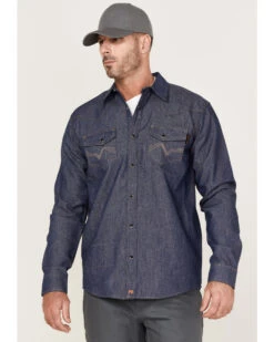 Cody James Men's FR Denim Mount Vernon Long Sleeve Snap Work ShirtÂ