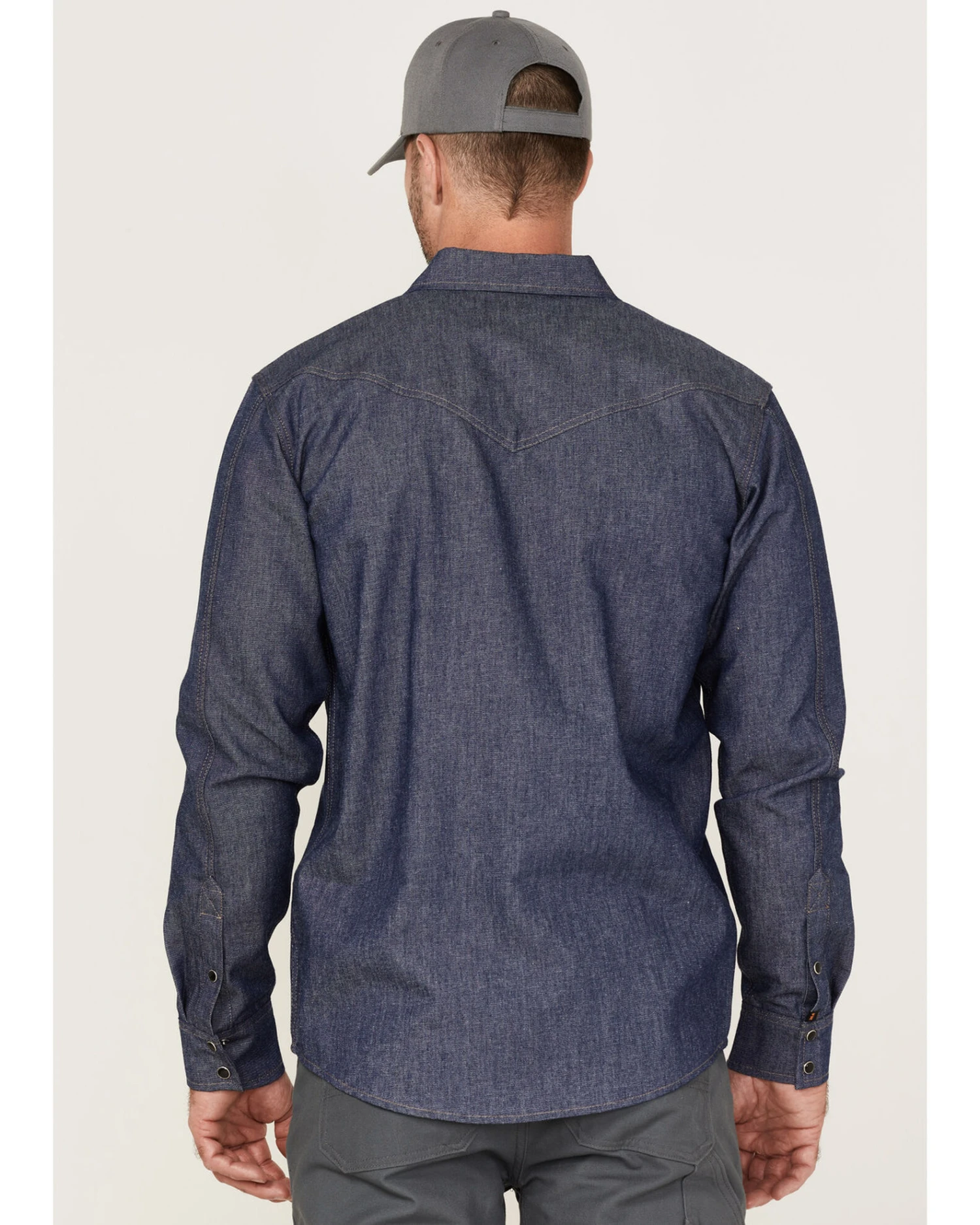 Cody James Men's FR Denim Mount Vernon Long Sleeve Snap Work Shirt - Image 4