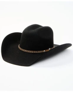 Cody James Men's 3X Black Leather Lace Band Wool Felt Western Hat