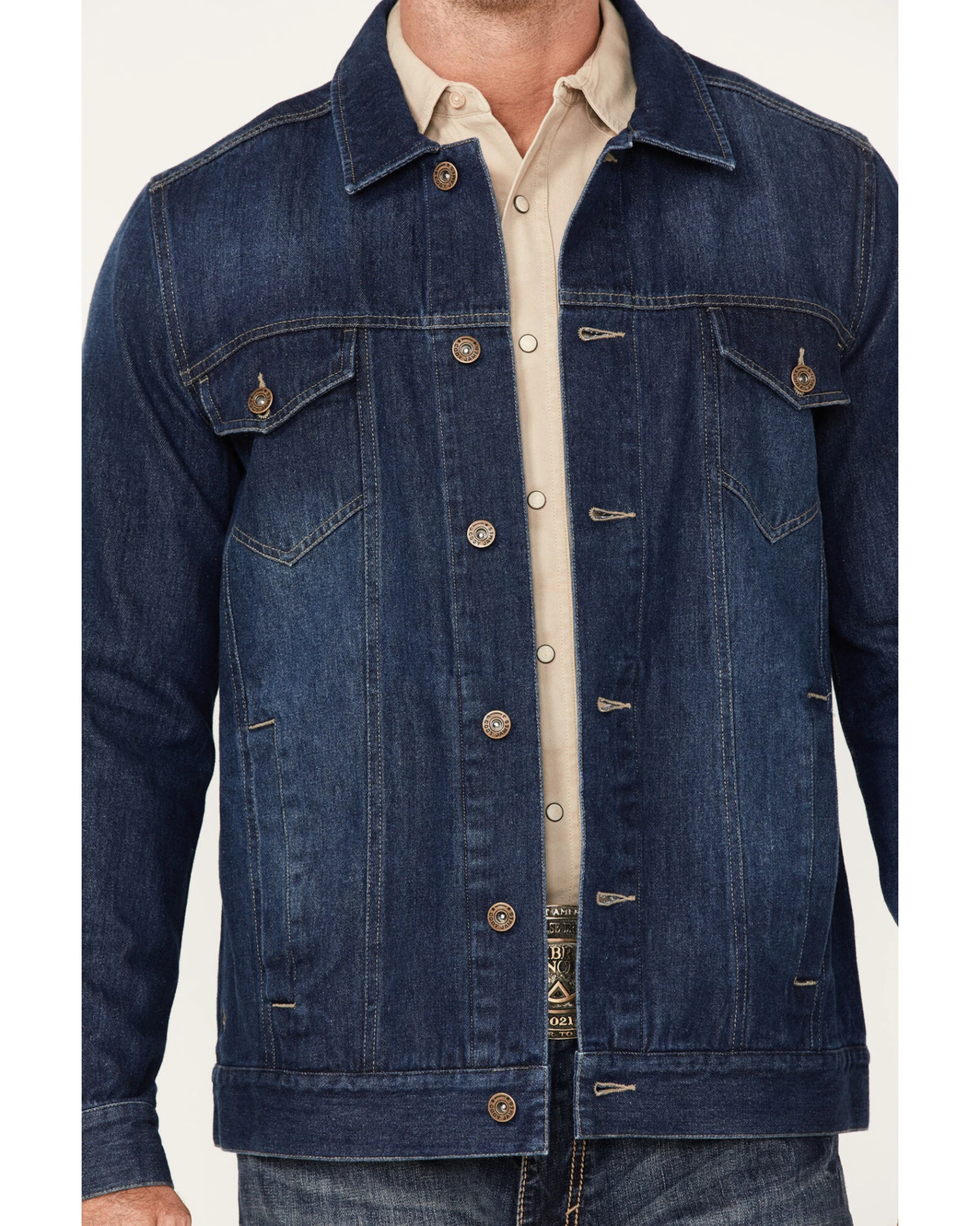 Cody James Men's Coasting Medium Wash Unlined Denim Jacket - Image 5
