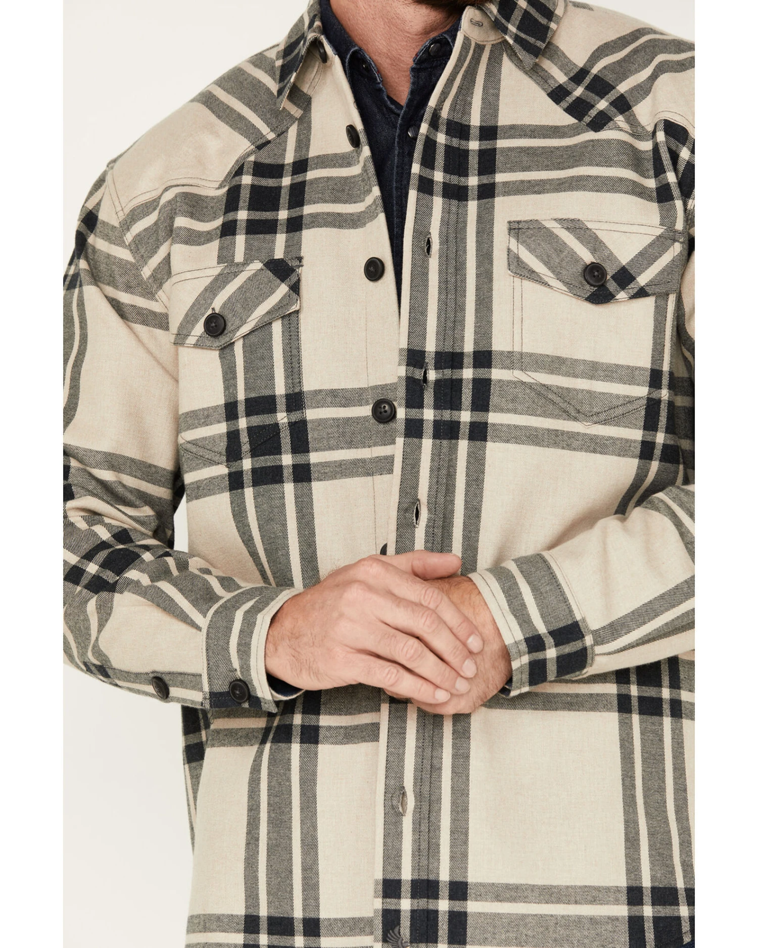 Cody James Men's Tavern Large Plaid Bonded Long Sleeve Button Down Flannel Jacket - Image 3