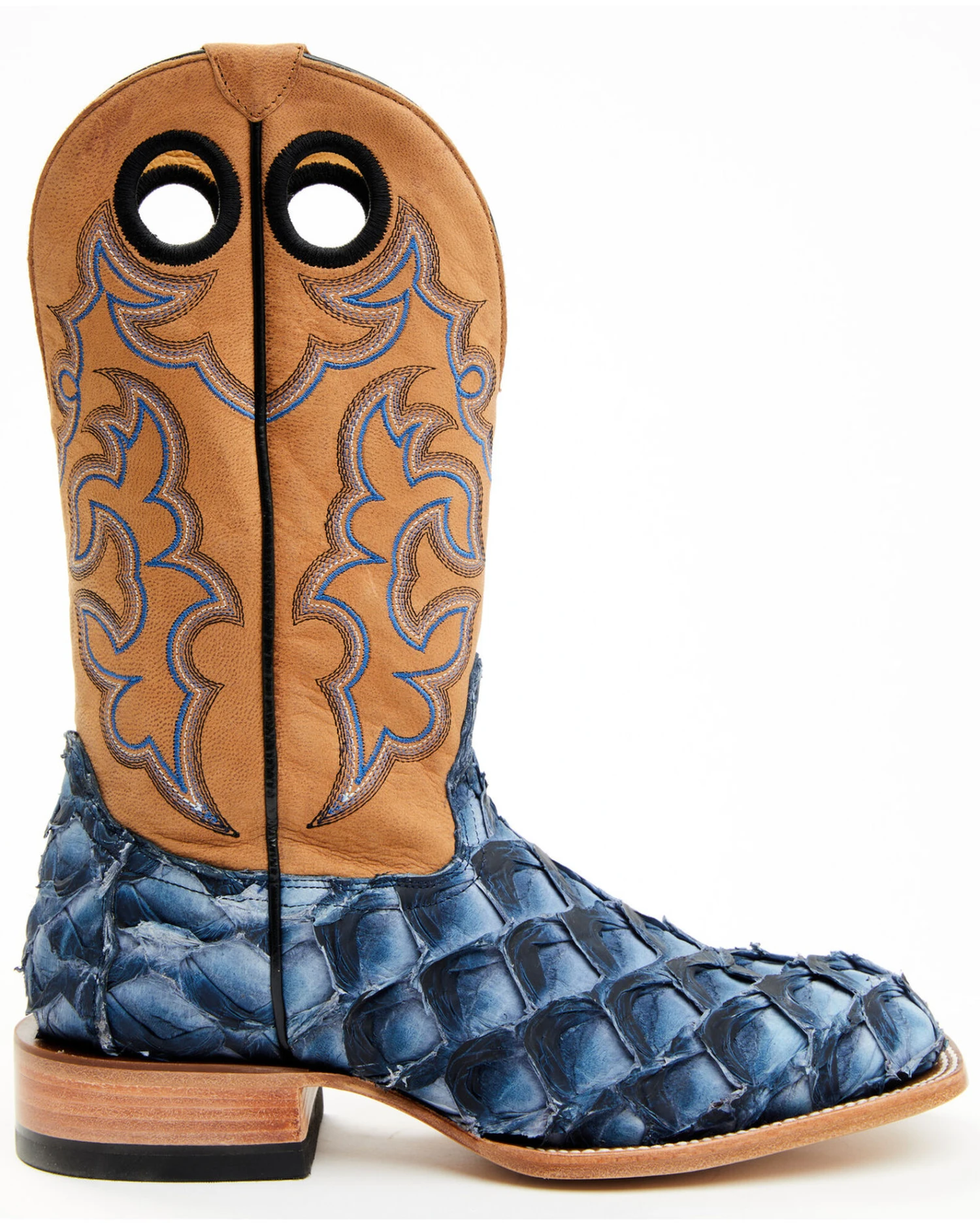 Cody James Men's Exotic Pirarucu Western Boots - Broad Square Toe - Image 2
