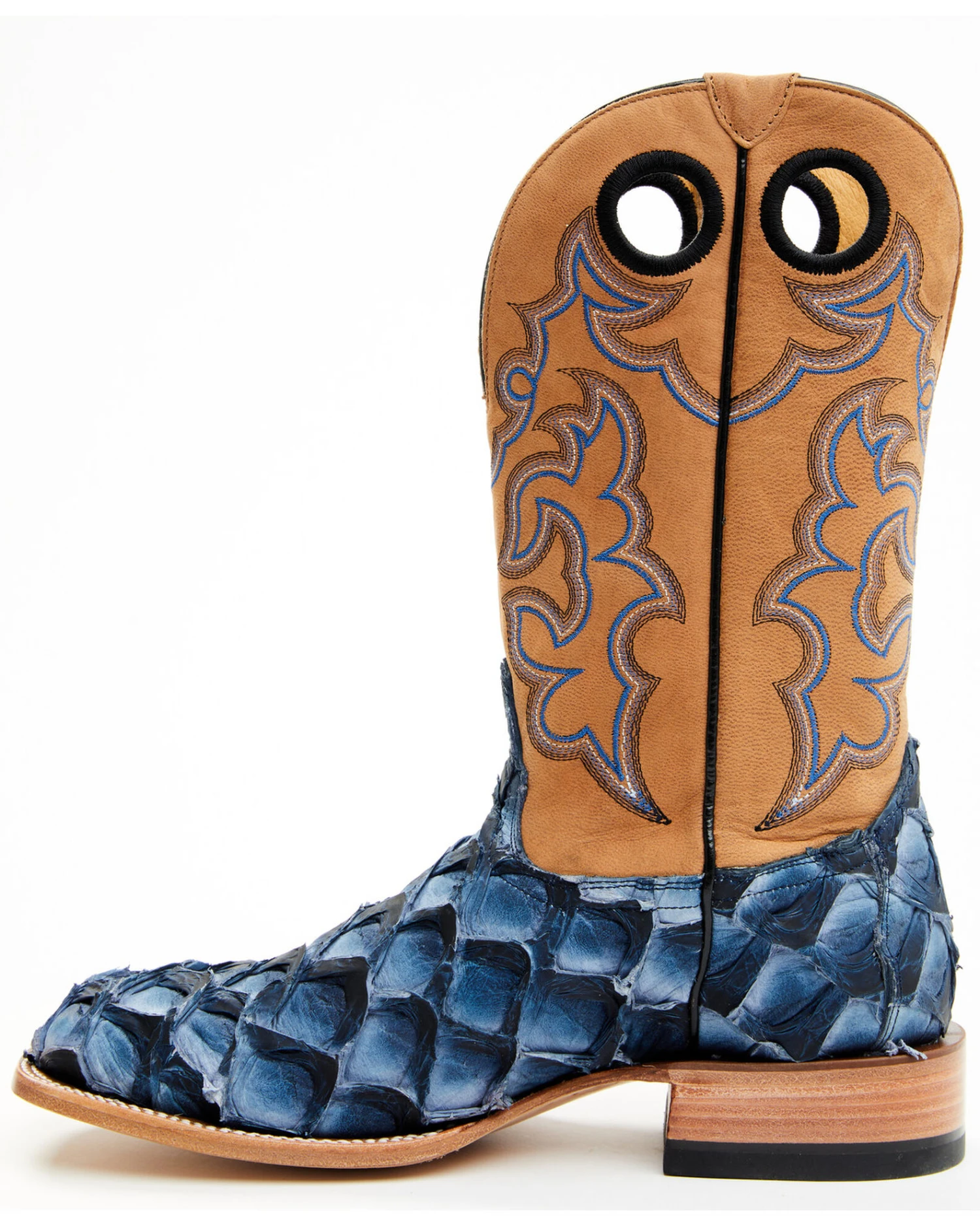 Cody James Men's Exotic Pirarucu Western Boots - Broad Square Toe - Image 3